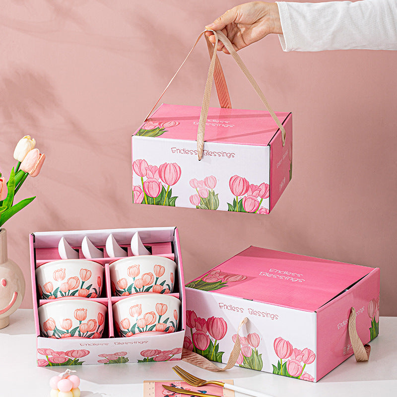 Tulip Bohemian Ceramic Bowl Set