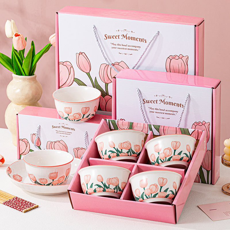 Tulip Bohemian Ceramic Bowl Set