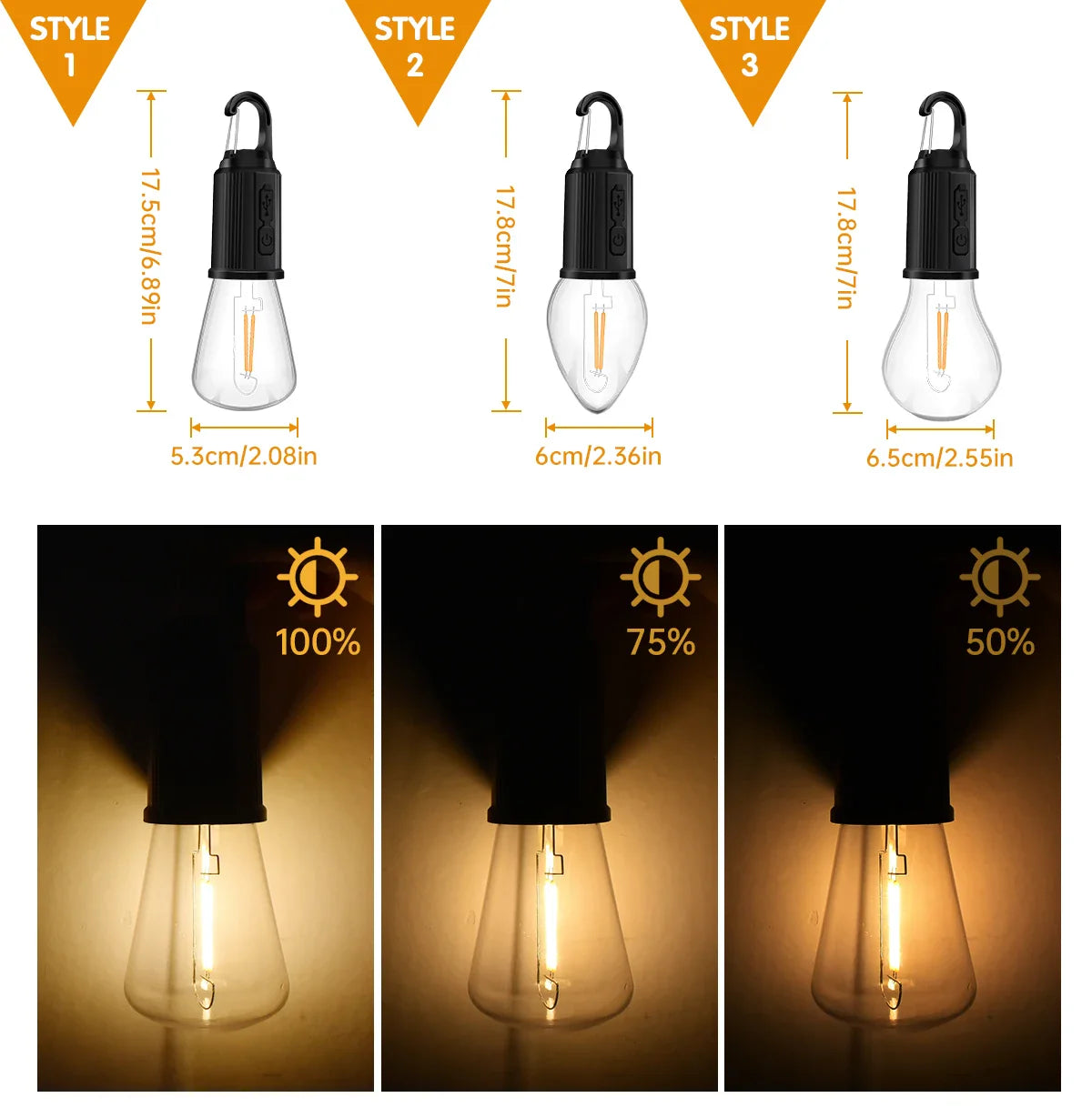 Rechargeable Dimmable Vintage Light Bulbs