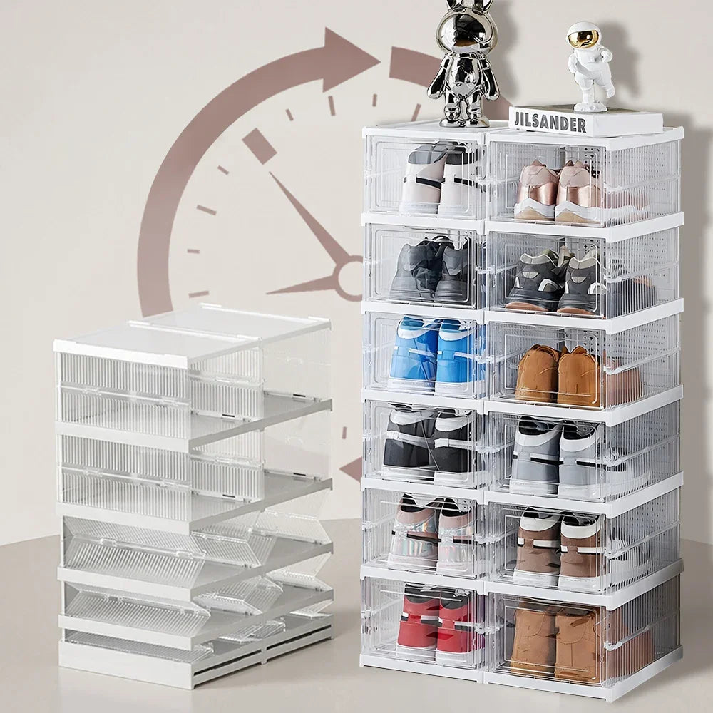 6-Layer Transparent Acrylic Shoe Organizer