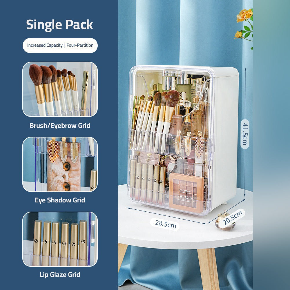 Stylish Cosmetic Storage Box with a Magnetic Door Design