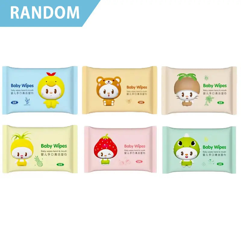 Non Alcohol Mini Wet Baby Wipes 8sheets/pack