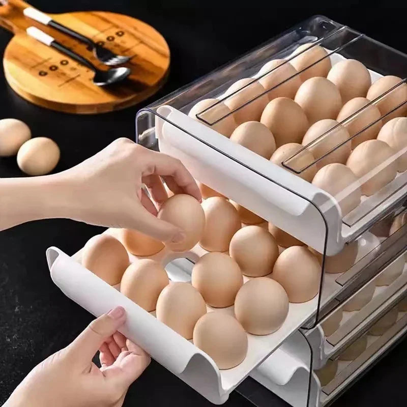 32 Grid Double-Layer Drawer Type Egg Container