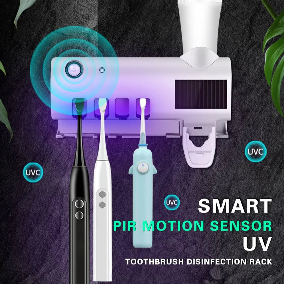 UV Toothbrush Sterilizer and Toothpaste Dispenser