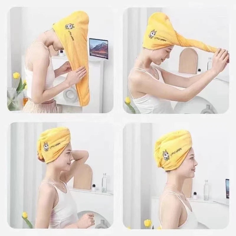 Microfiber Hair Drying Towel Cap
