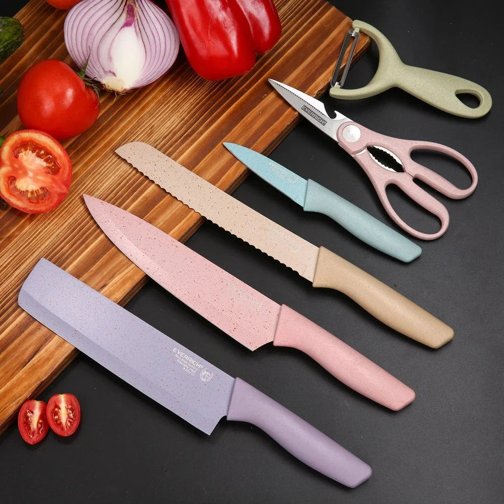 6 Pieces Kitchen Knife Set