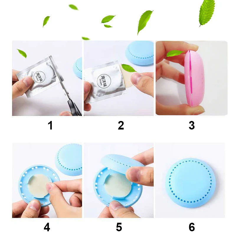 Air Freshener Tablets with Attached Case (10pcs tablets)