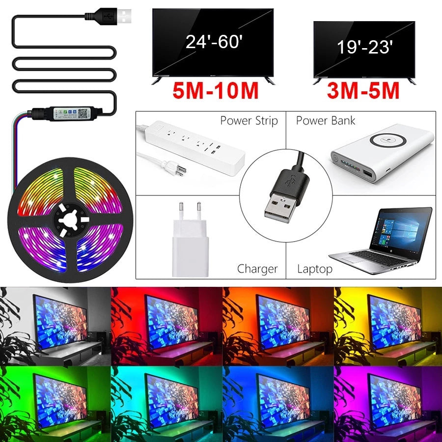2835 RGB LED Strip Light with Remote Control