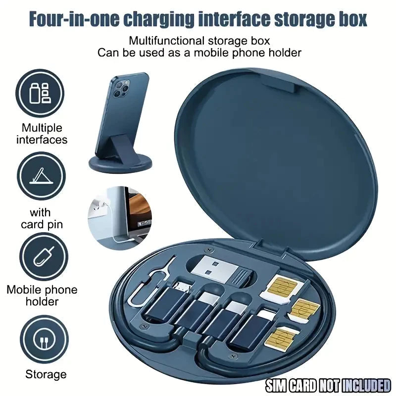 60W Fast Charging 7-in-1 Universal Travel Charging Cable Set