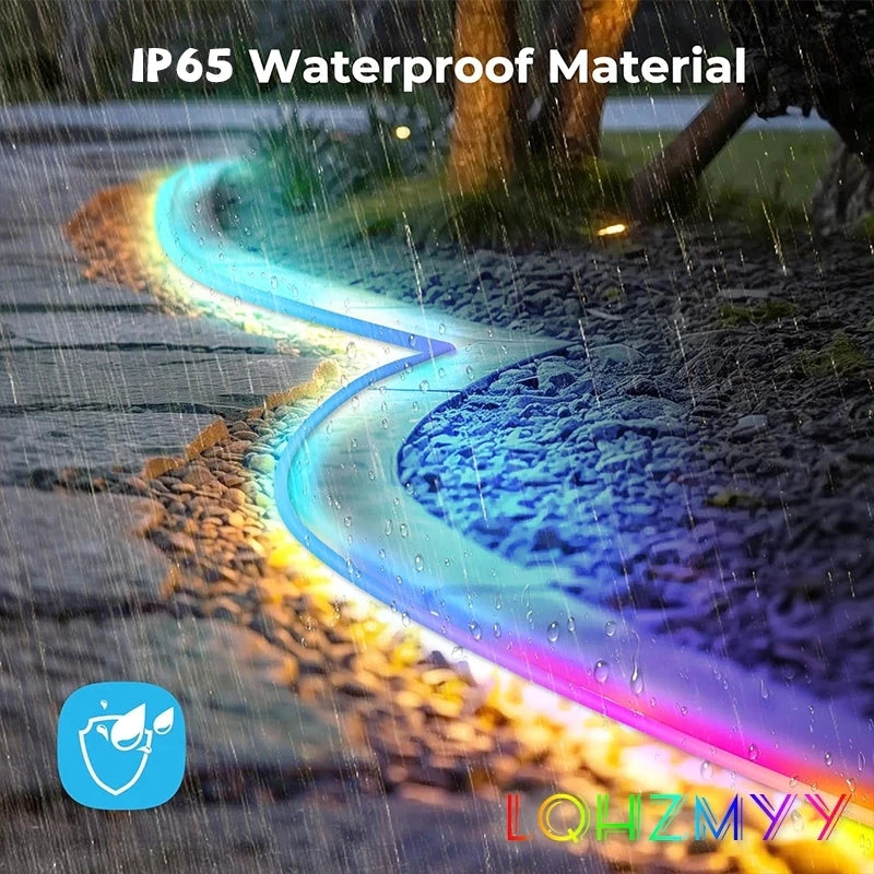 USB-Powered RGBIC Neon Strip Light with Bluetooth Control