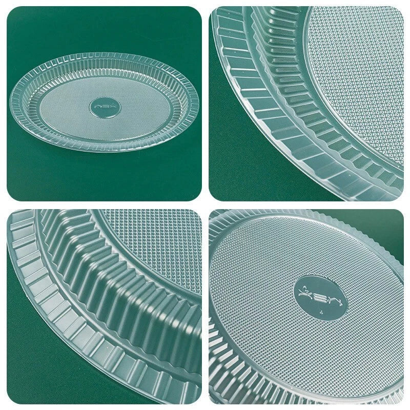 Transparent Disposable Plastic Thickened Dinner Plates