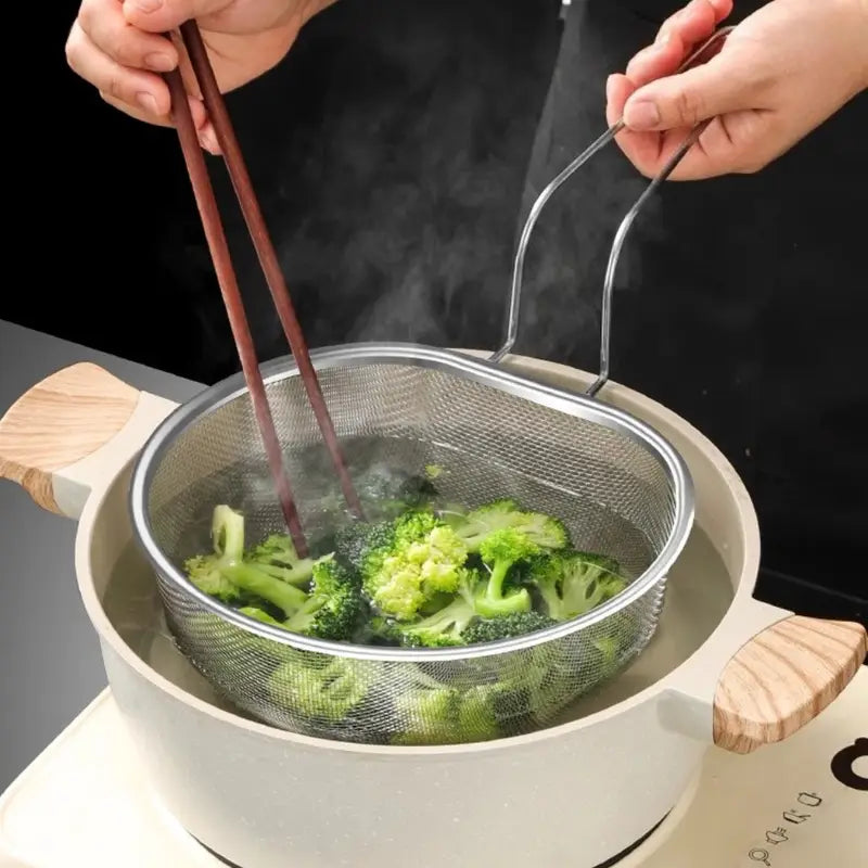 18cm Stainless Steel Frying Mesh Basket Strainer