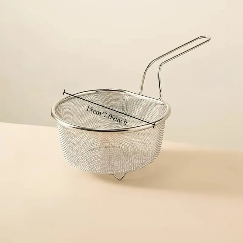18cm Stainless Steel Frying Mesh Basket Strainer