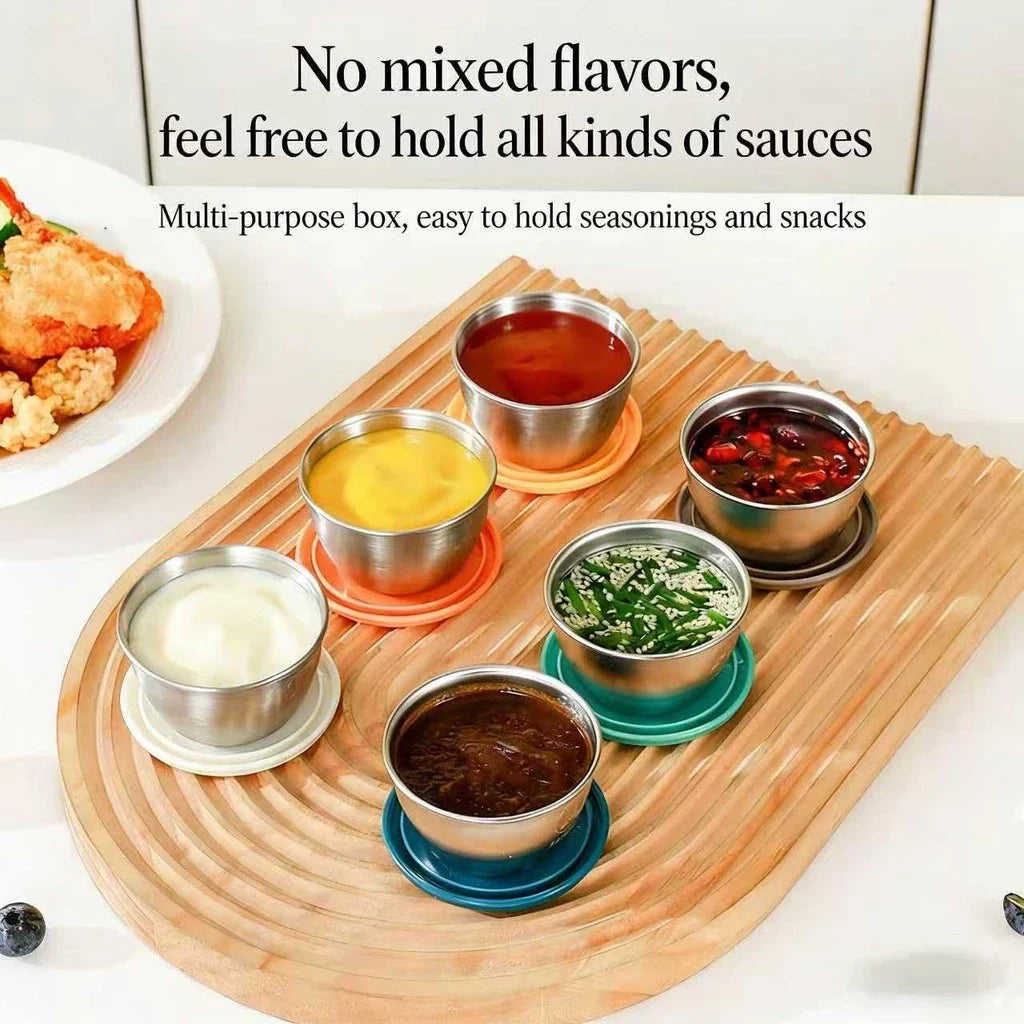 Stainless Steel Dipping Sauce Container with Lid