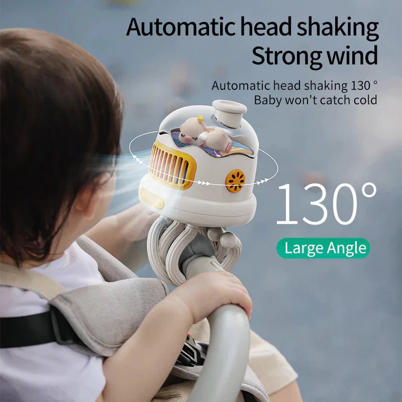 Automatic Oscillating Fan with Flexible Tripod & Night Light
