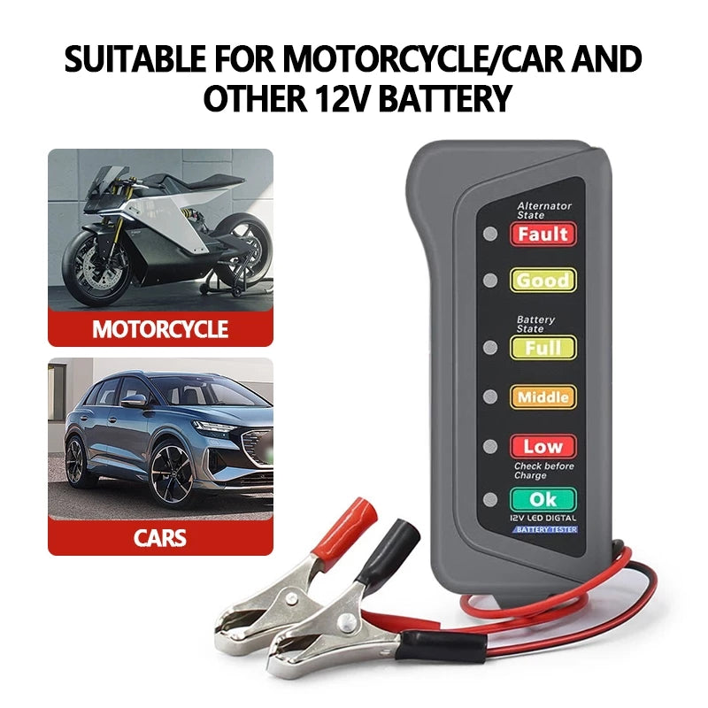 12V Car Battery & Alternator Tester