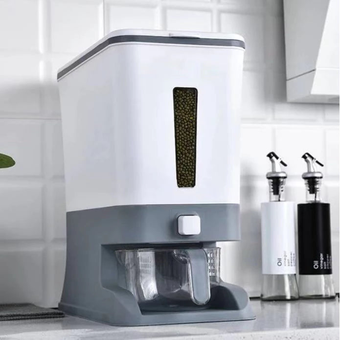 Rice Dispenser with Measuring Cup