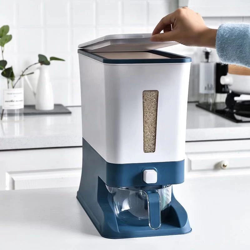 Rice Dispenser with Measuring Cup