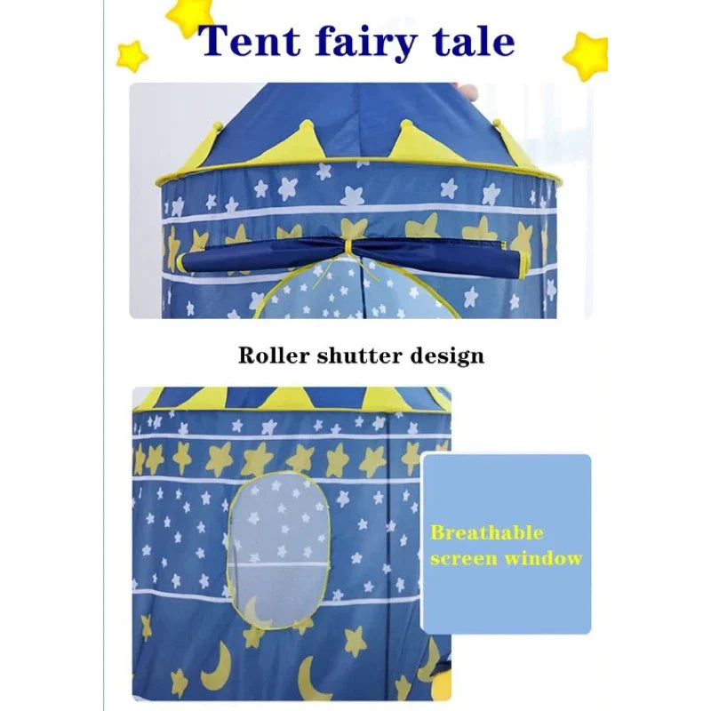 Kids Portable Folding Castle Tent