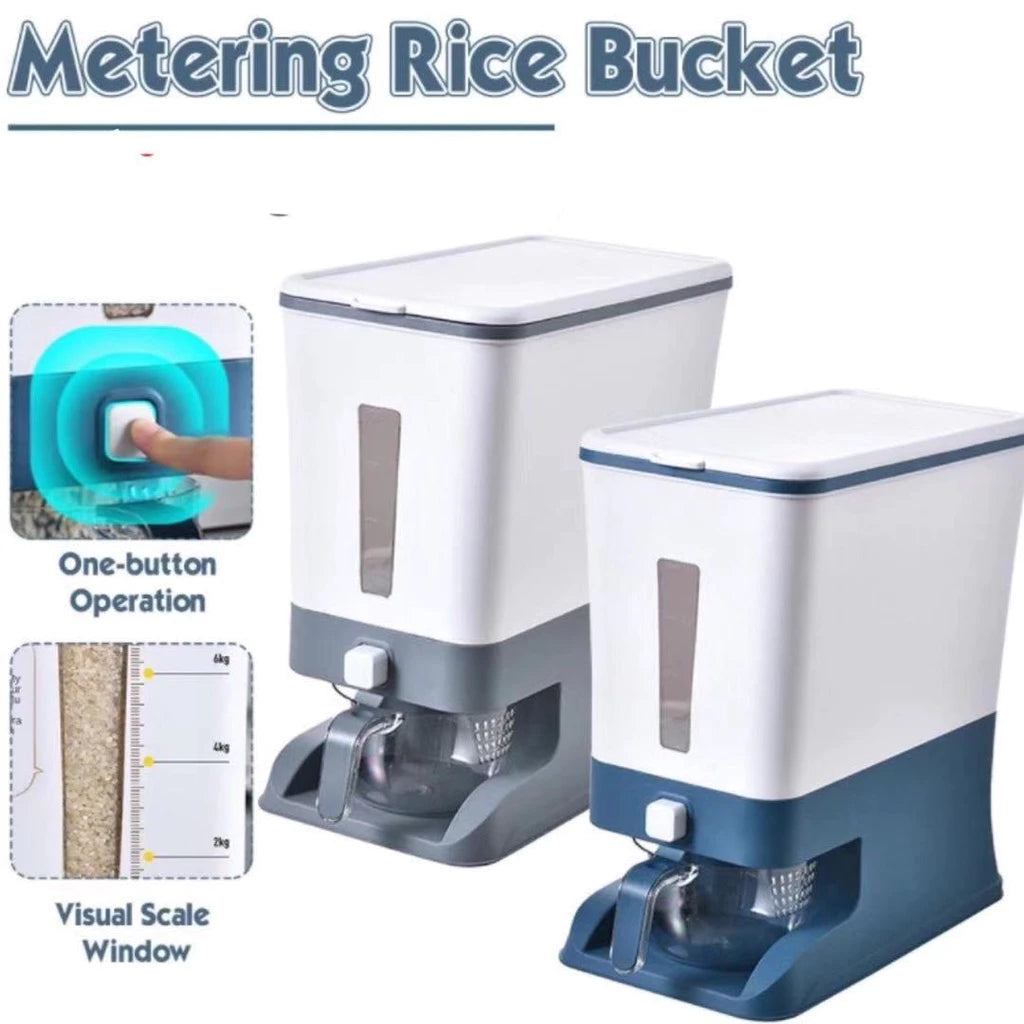 Rice Dispenser with Measuring Cup