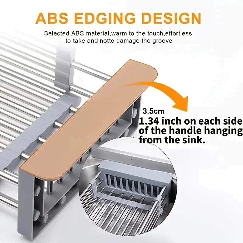Adjustable Dish Drainer – Stainless Steel Extendable Sink Rack