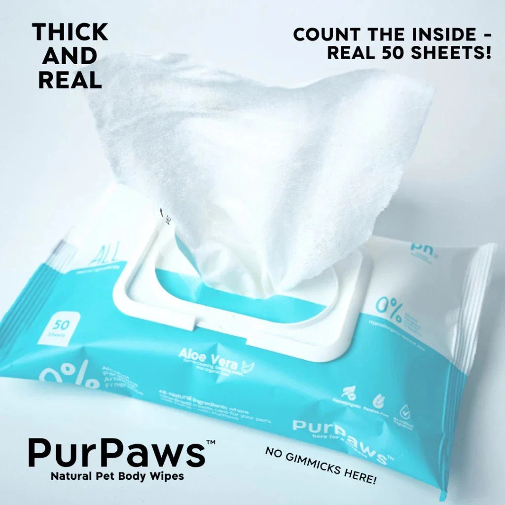 PurPaws Hypoallergenic Pet Wipes