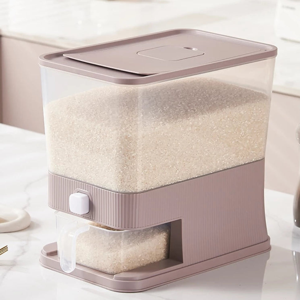 Rice Dispenser with Measuring Cup