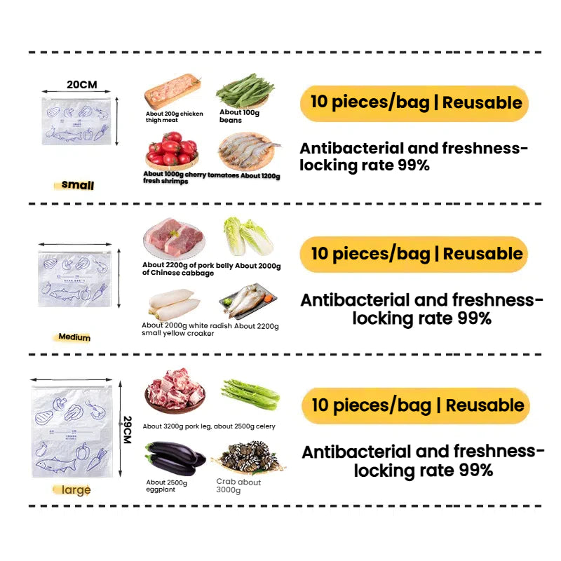 Reusable Aluminum Foil Food Storage Ziplock