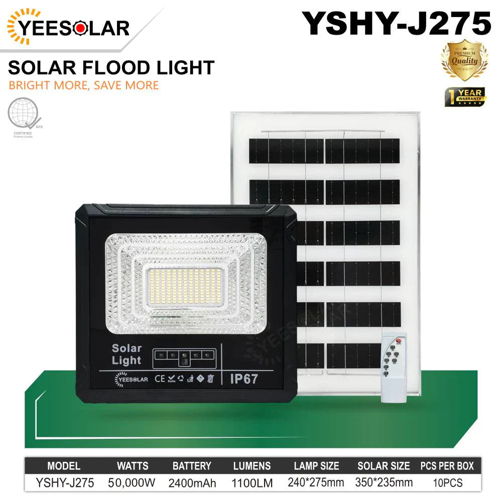 YEESOLAR Solar Light with Panel (YSHY-J275) – 50000W