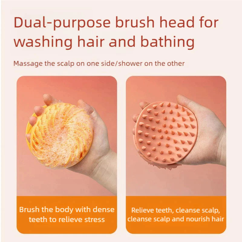 Double-Sided Silicone Bath Scrubber for Head & Body