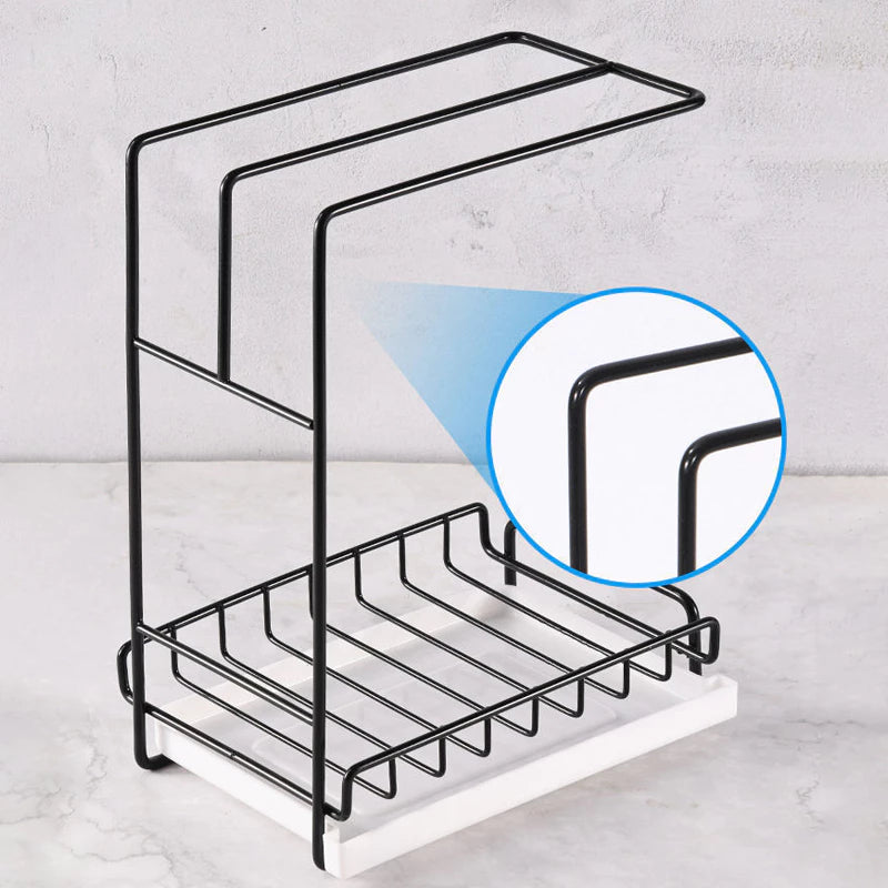 Kitchen Sponge Holder & Dishcloth Hanger Rack