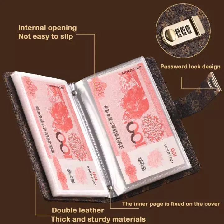 100 Envelopes Money Saving Challeng with Passwork Lock