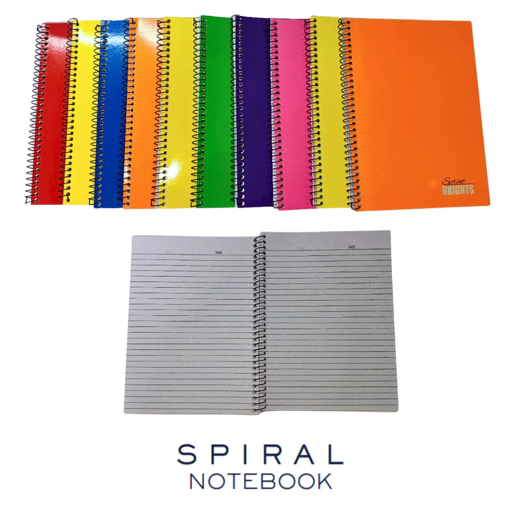 10pcs Assorted Color Writing-Yarn-Spiral All Level Notebook Set