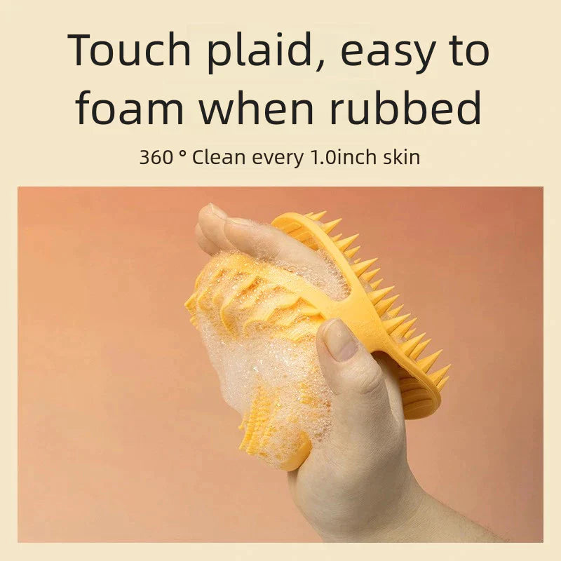 Double-Sided Silicone Bath Scrubber for Head & Body