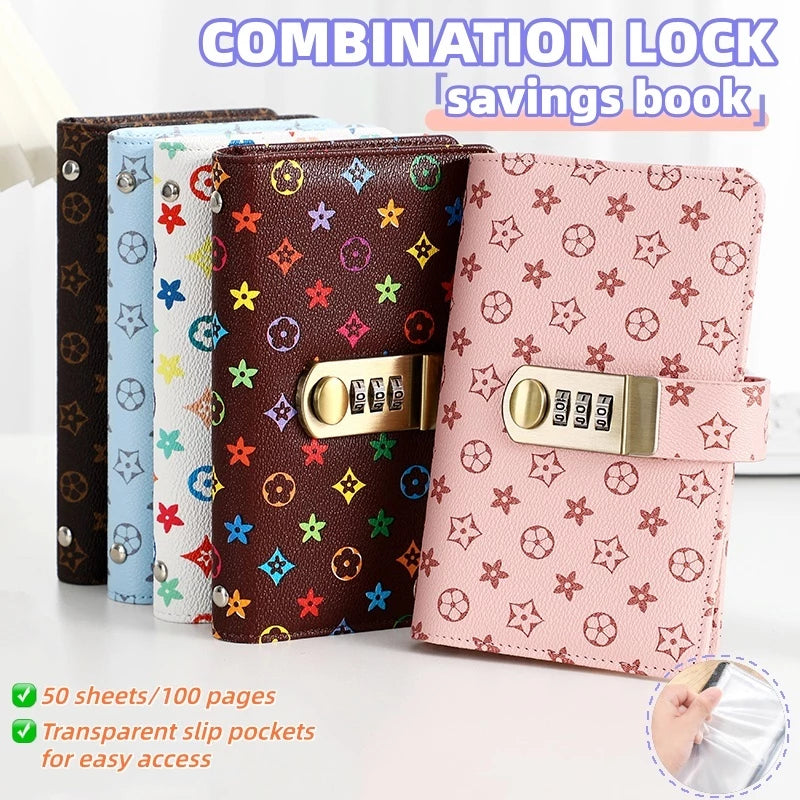 100 Envelopes Money Saving Challeng with Passwork Lock