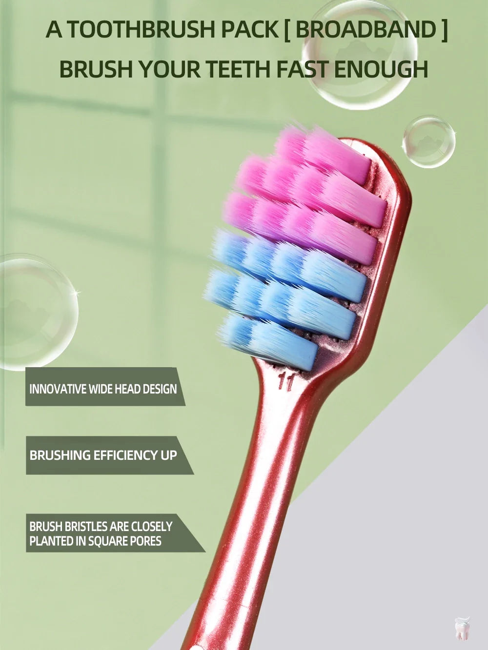 2-in-1 Toothbrush & Tongue Scraper 5pcs/set