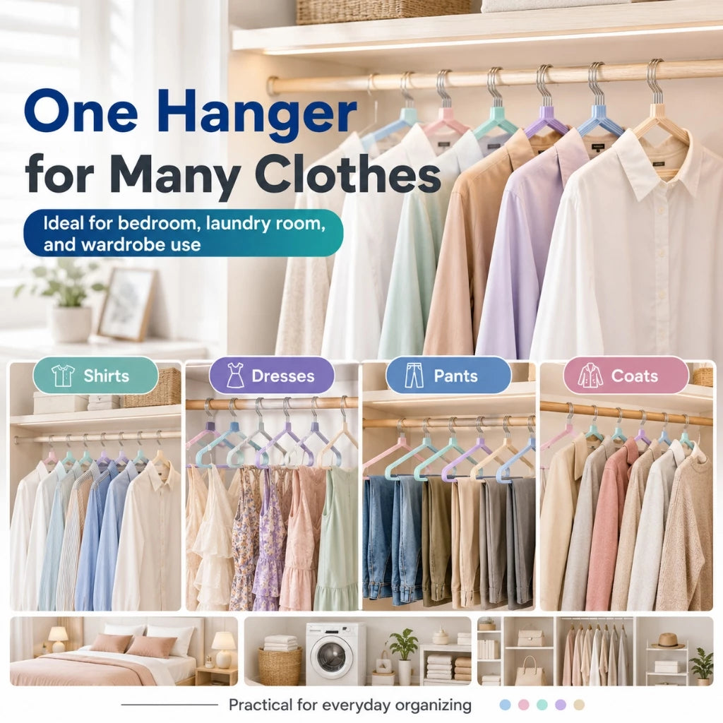 10pcs/Set Stainless Steel Non-slip Clothes Hanger