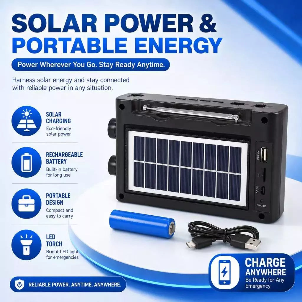 KTF-1646 Solar Charging Wireless Portable Radio Speaker