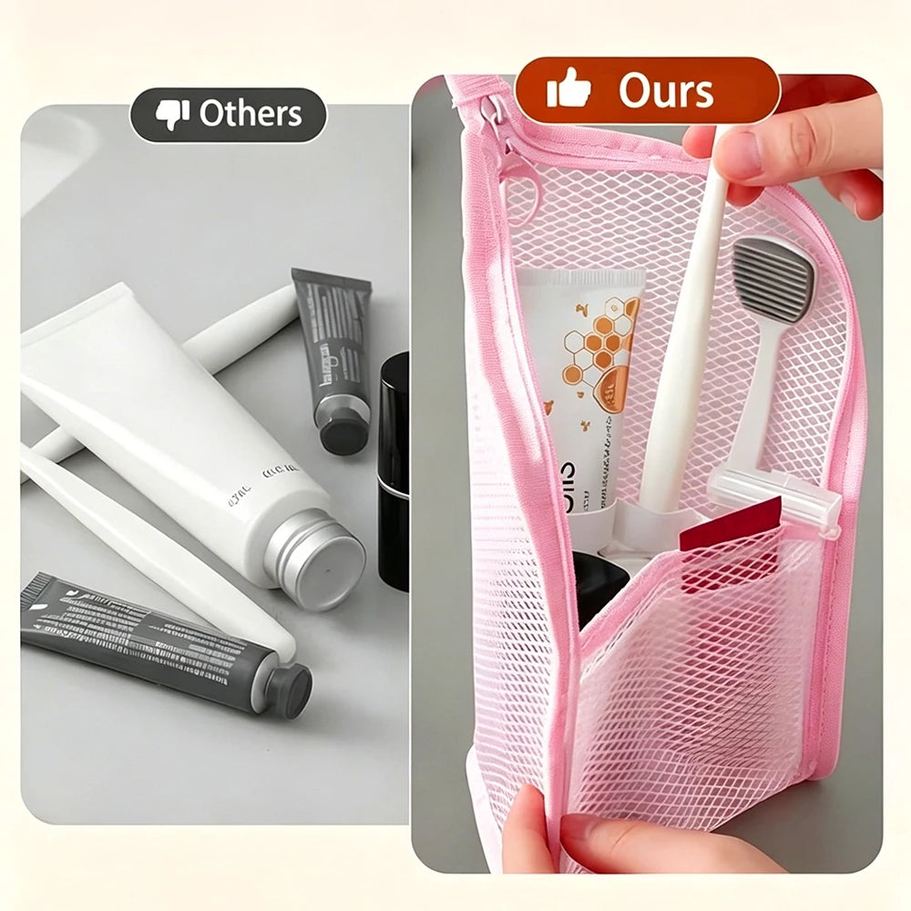 Standing Mesh Toiletry Bag