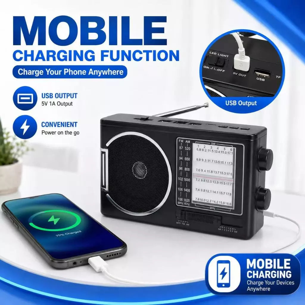 KTF-1646 Solar Charging Wireless Portable Radio Speaker