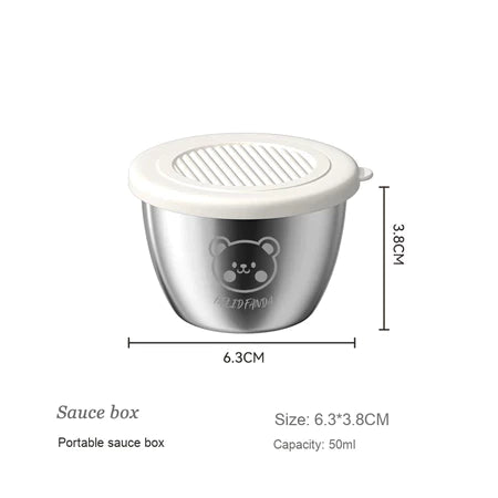 Stainless Steel Dipping Sauce Container with Lid