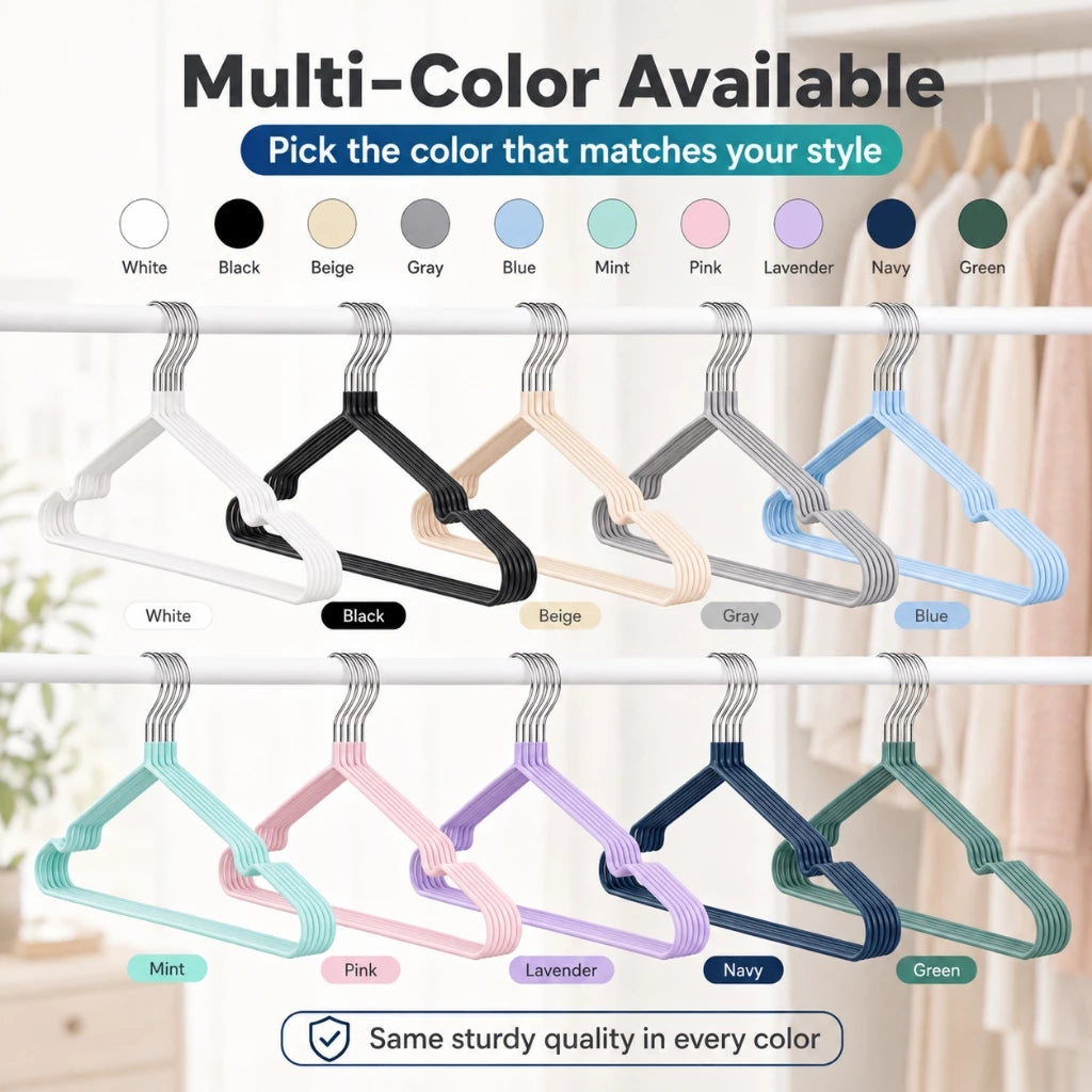 10pcs/Set Stainless Steel Non-slip Clothes Hanger