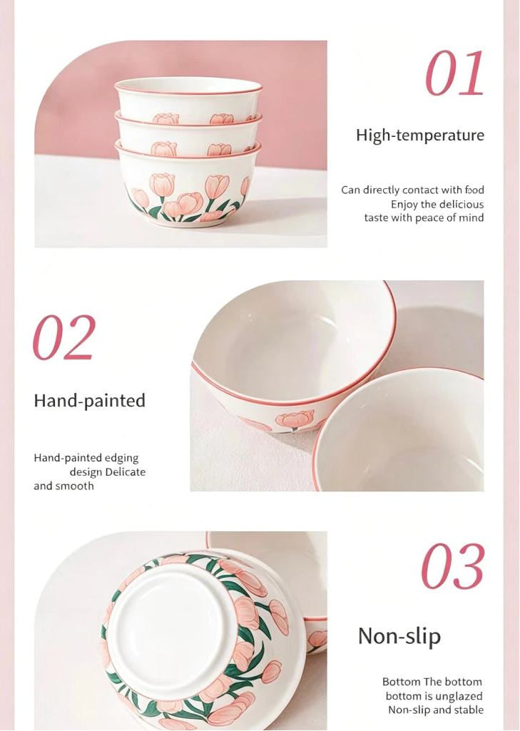 Tulip Bohemian Ceramic Bowl Set