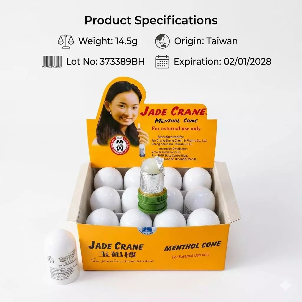 Jade Cranes Menthol Cone Stick Inhaler