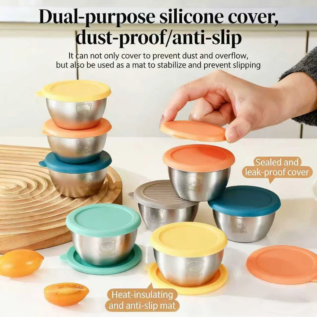 Stainless Steel Dipping Sauce Container with Lid