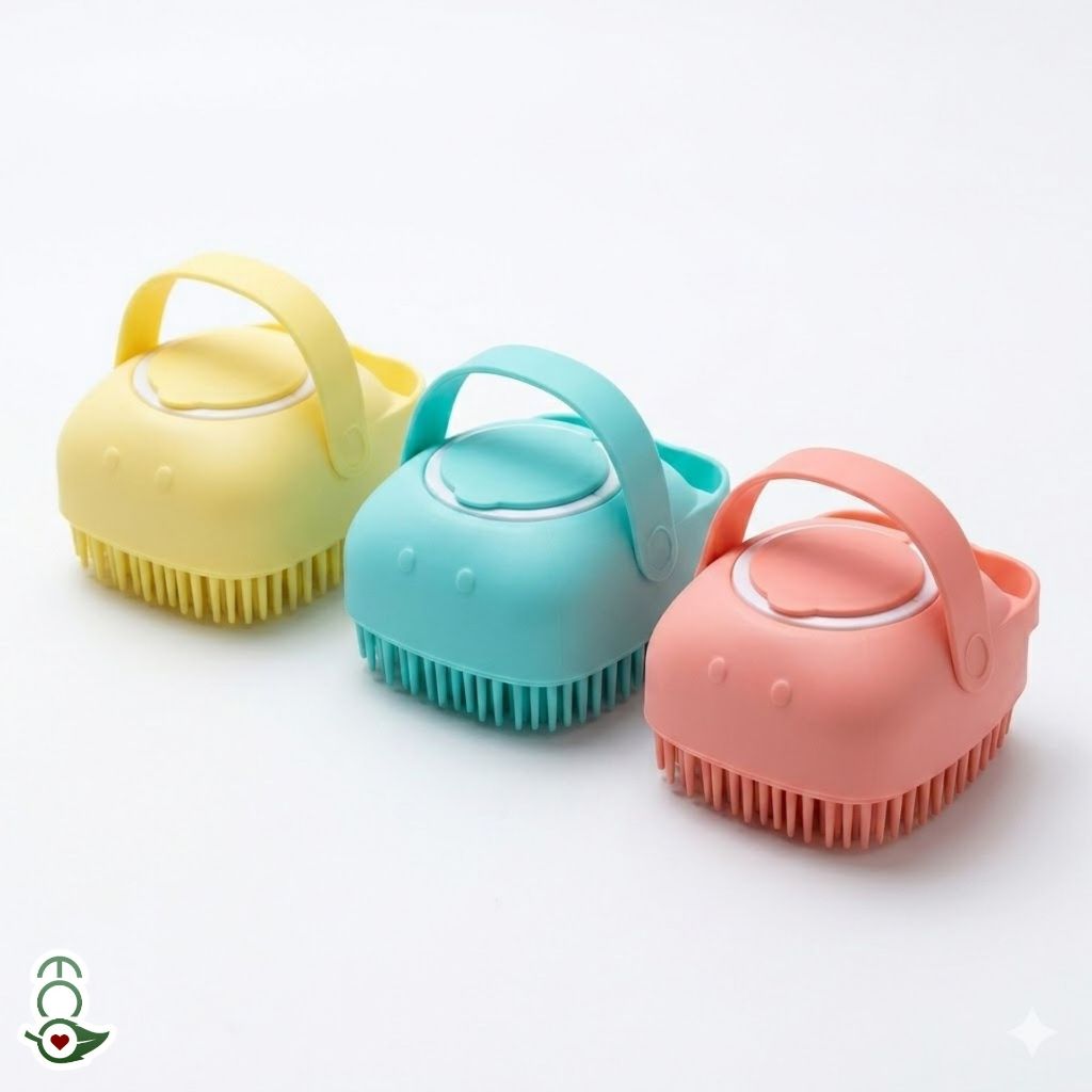 Soft Silicone Pet Shampoo Dispenser Brush