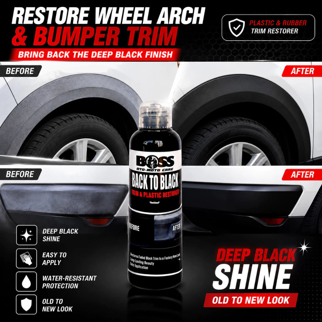 Boss Back to Black Plastic Trim Restorer 120ml