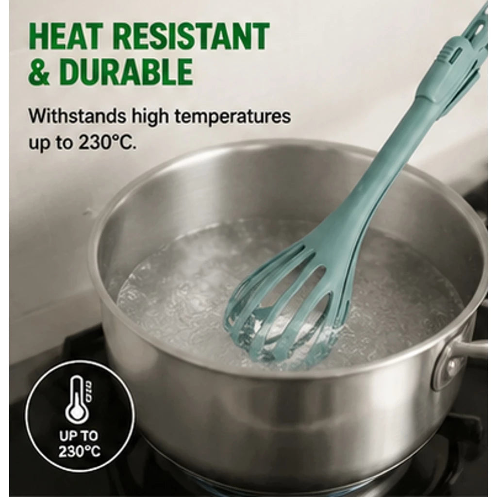 Multifunctional Whisk and Tong Kitchen Tool