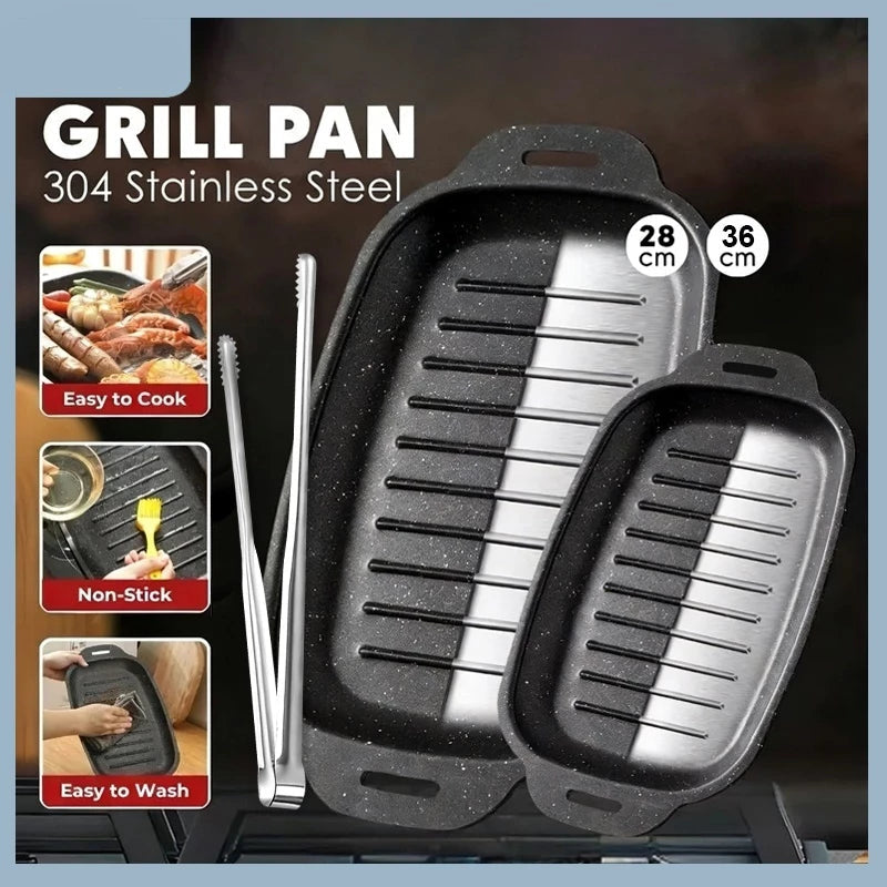 Portable Non-Stick Korean BBQ Grill Pan