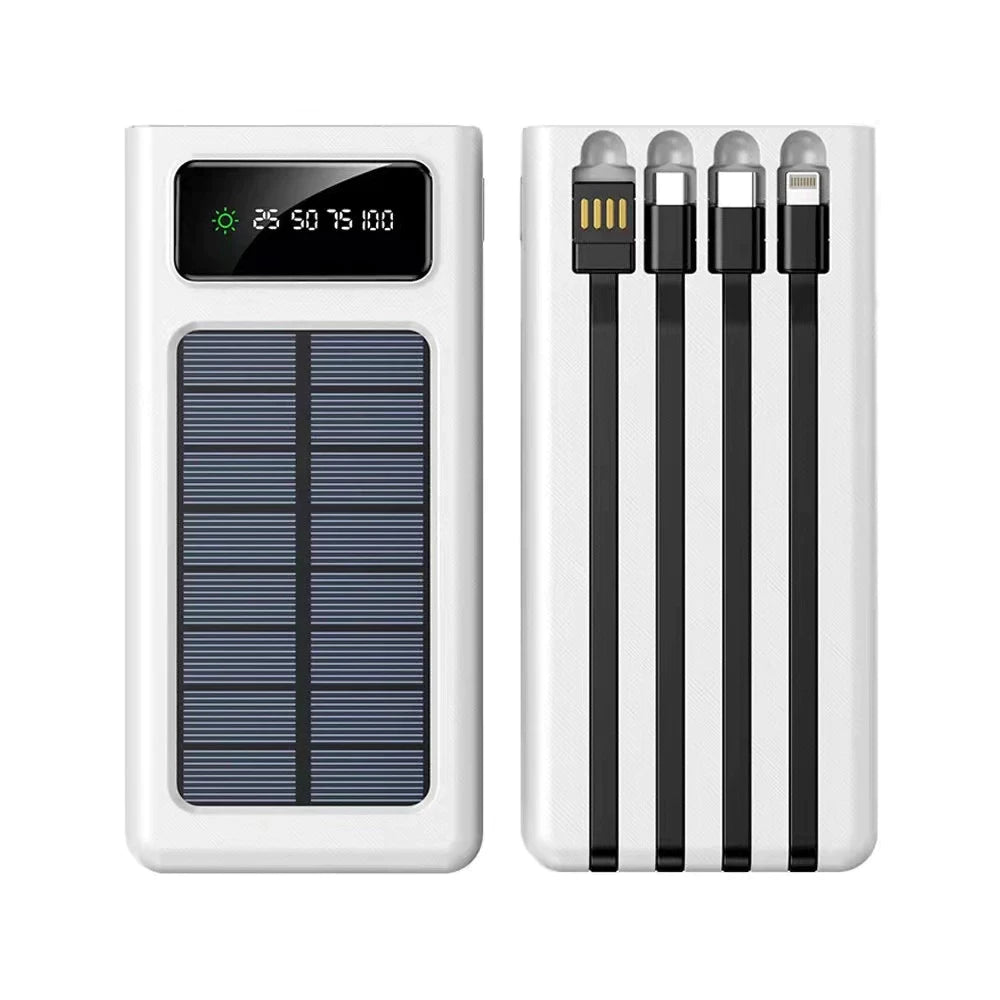 20,000mAh Solar Power Bank with Universal Charging Cables